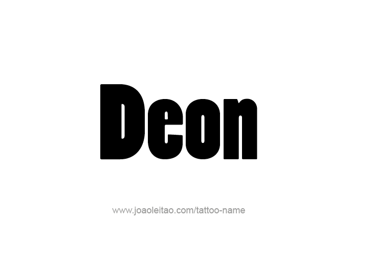 Tattoo Design  Name Deon   