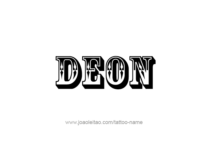 Tattoo Design  Name Deon   