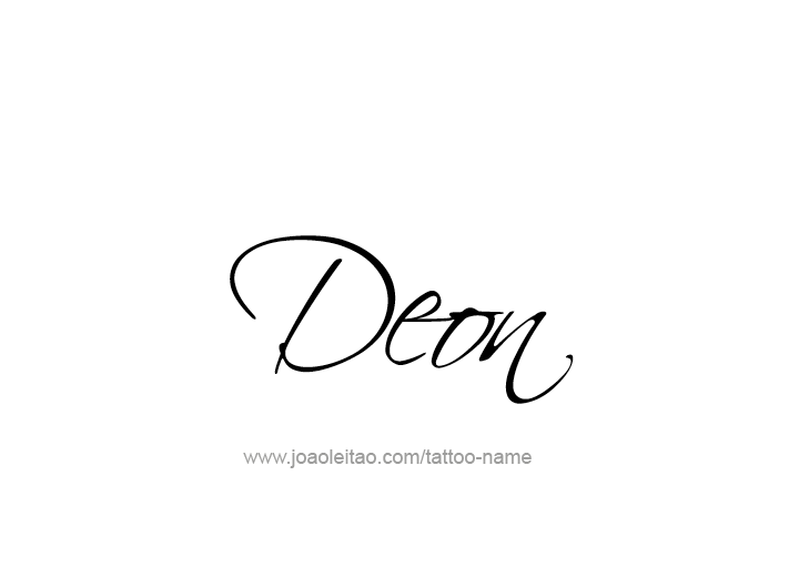 Tattoo Design  Name Deon   