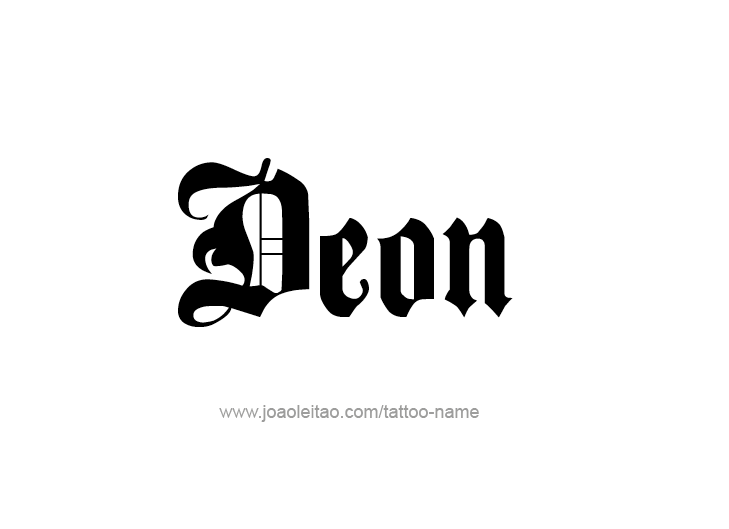 Tattoo Design  Name Deon   