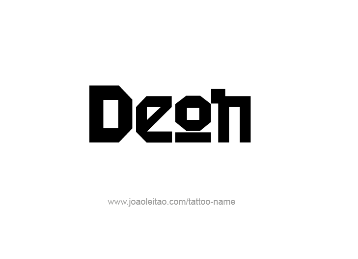 Tattoo Design  Name Deon   