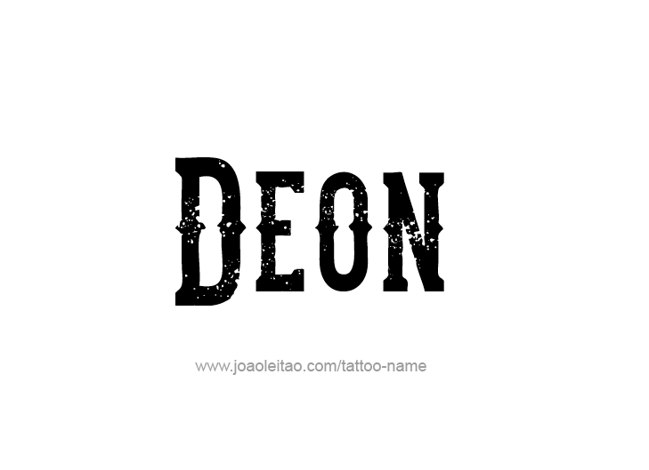 Tattoo Design  Name Deon   