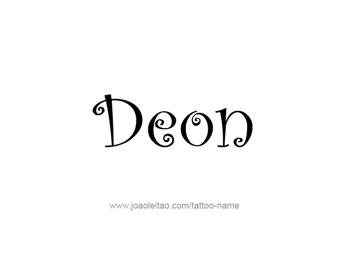 Tattoo Design  Name Deon   