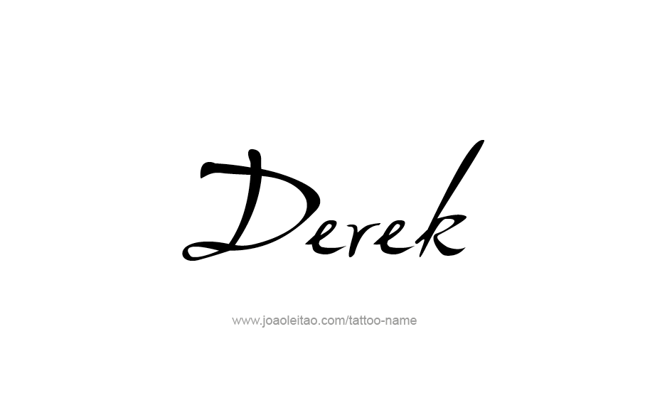 Tattoo Design  Name Derek   