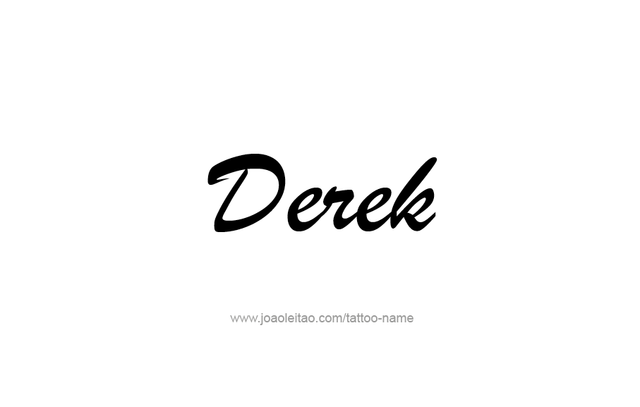 Tattoo Design  Name Derek   