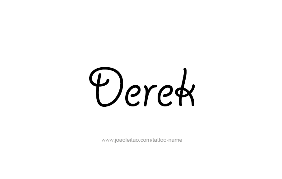 Tattoo Design  Name Derek   