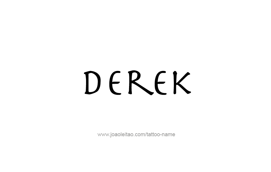 Tattoo Design  Name Derek   