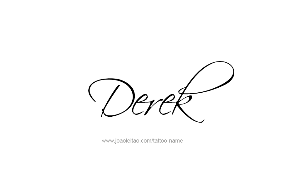 Tattoo Design  Name Derek   