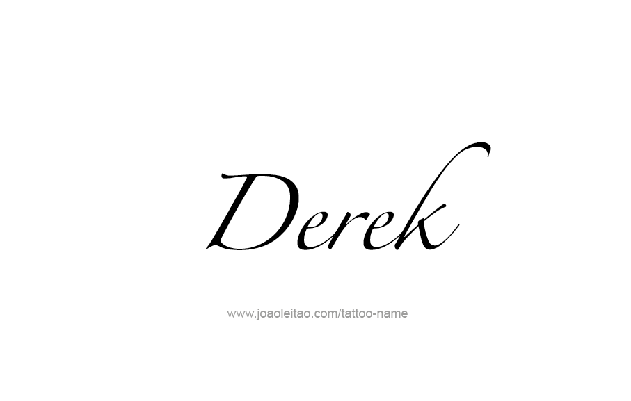 Tattoo Design  Name Derek   