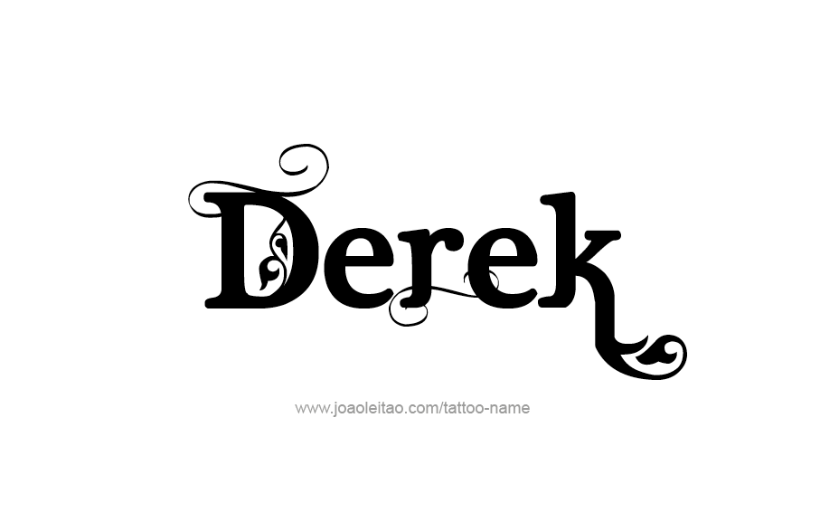 Tattoo Design  Name Derek   