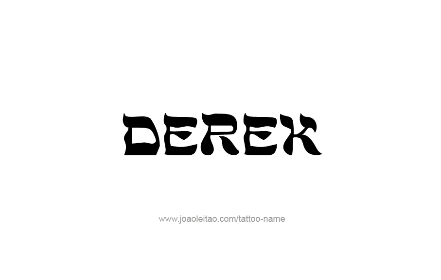 Tattoo Design  Name Derek   