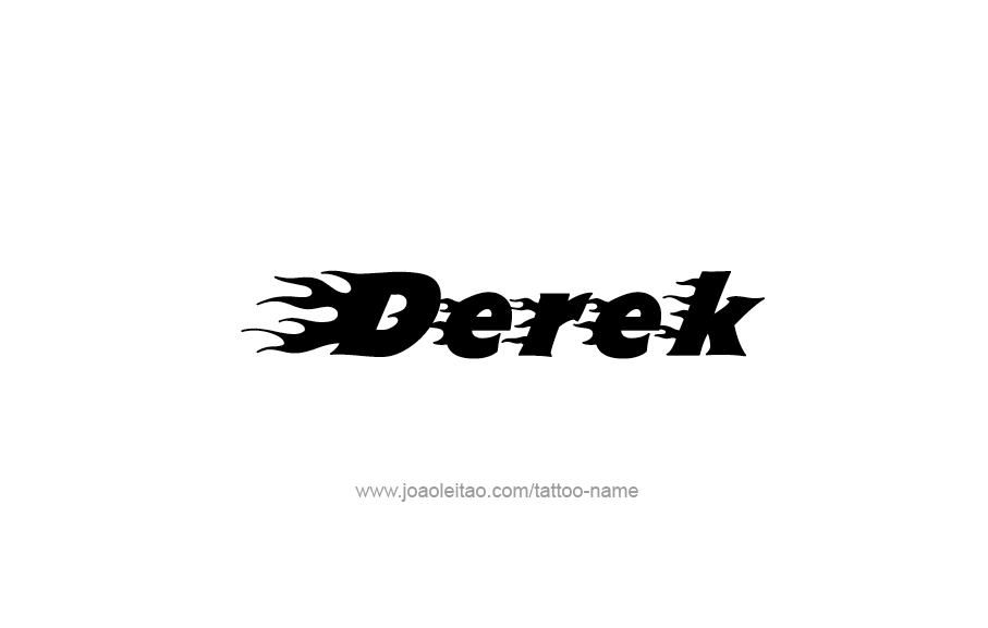 Tattoo Design  Name Derek   