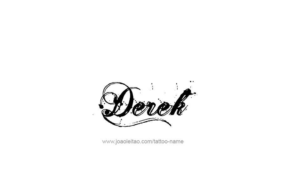 Tattoo Design  Name Derek   