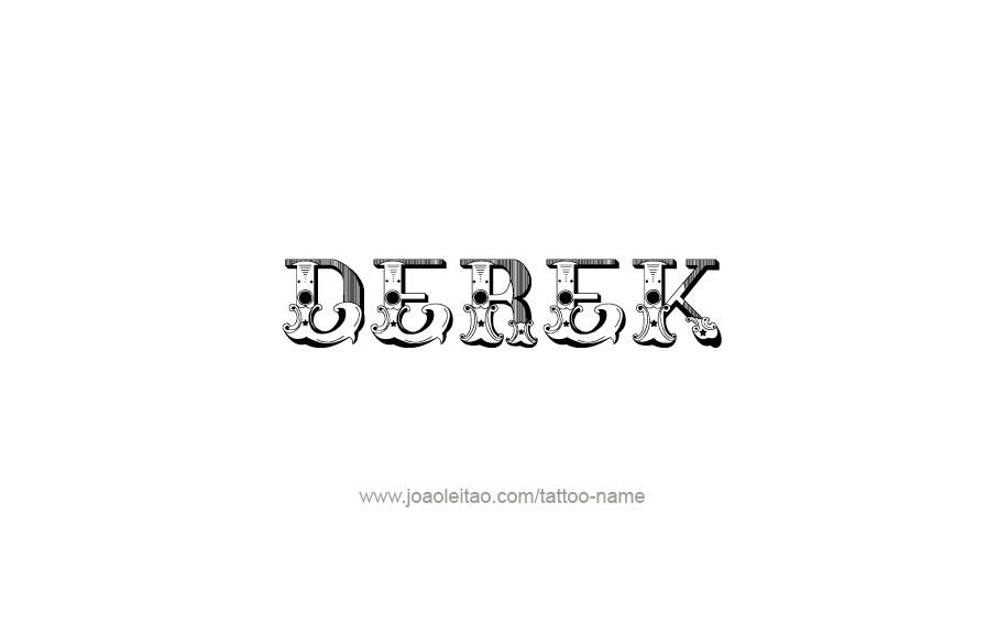 Tattoo Design  Name Derek   