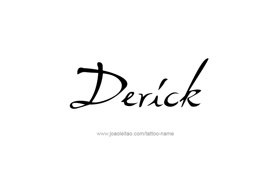 Derick Name Tattoo Designs