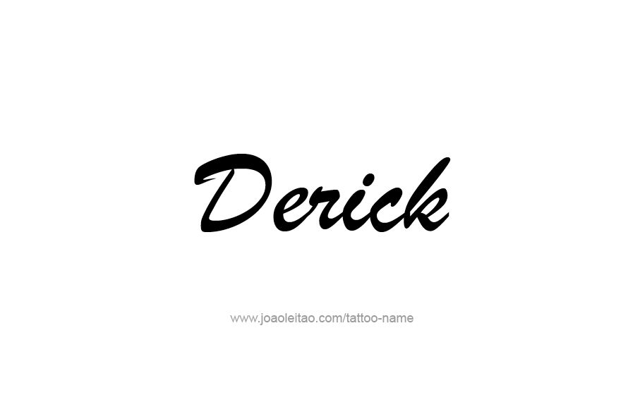 Tattoo Design  Name Derick   