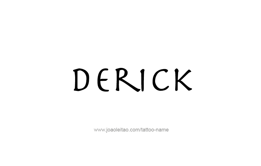 Tattoo Design  Name Derick   