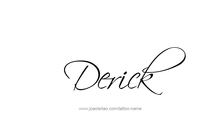 Tattoo Design  Name Derick   