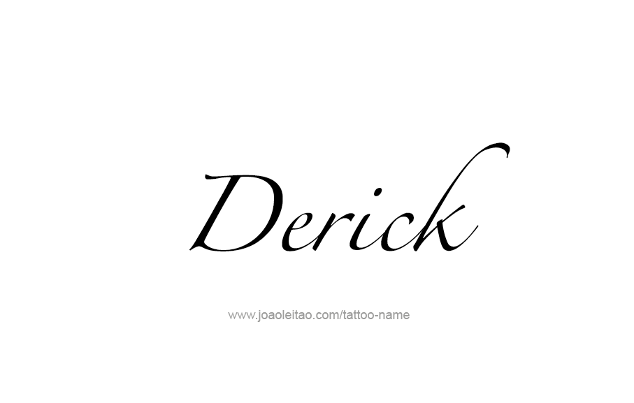 Tattoo Design  Name Derick   