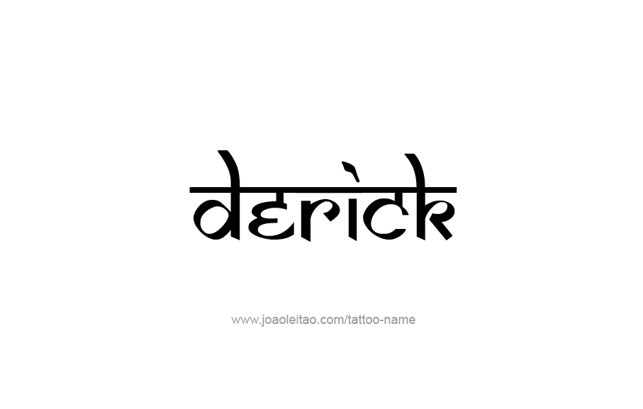 Tattoo Design  Name Derick   