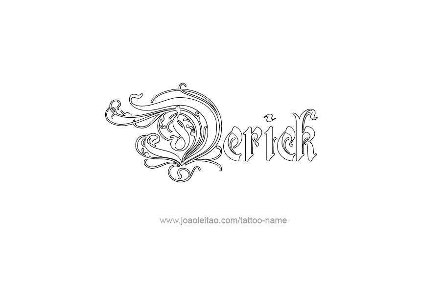 Tattoo Design  Name Derick   