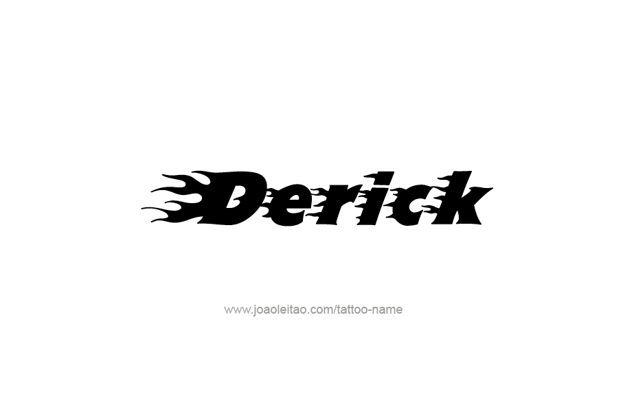 Tattoo Design  Name Derick   