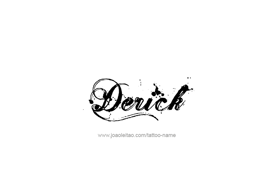 Tattoo Design  Name Derick   