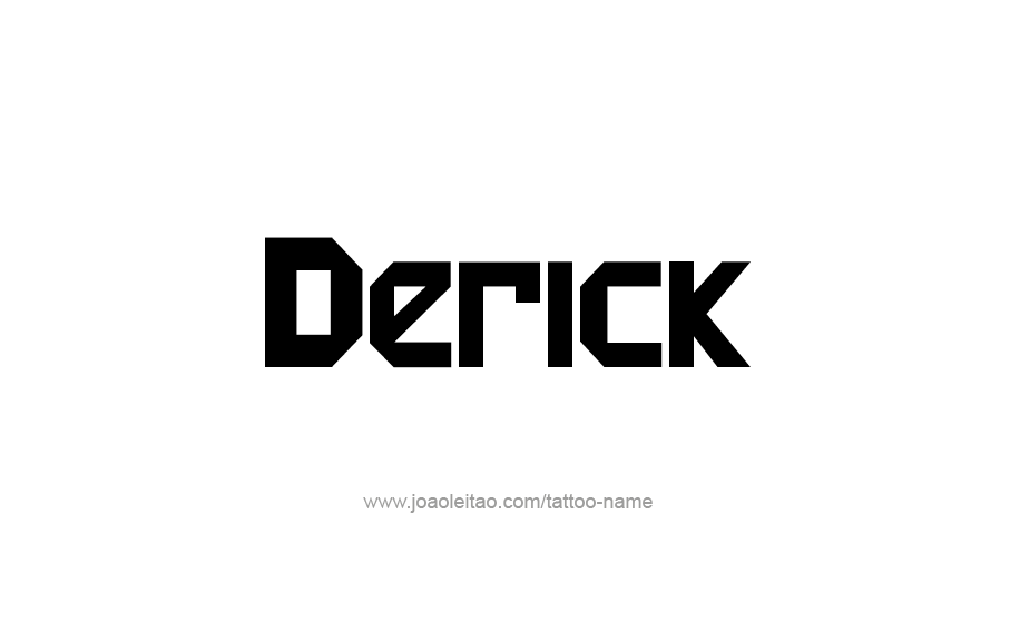 Tattoo Design  Name Derick   