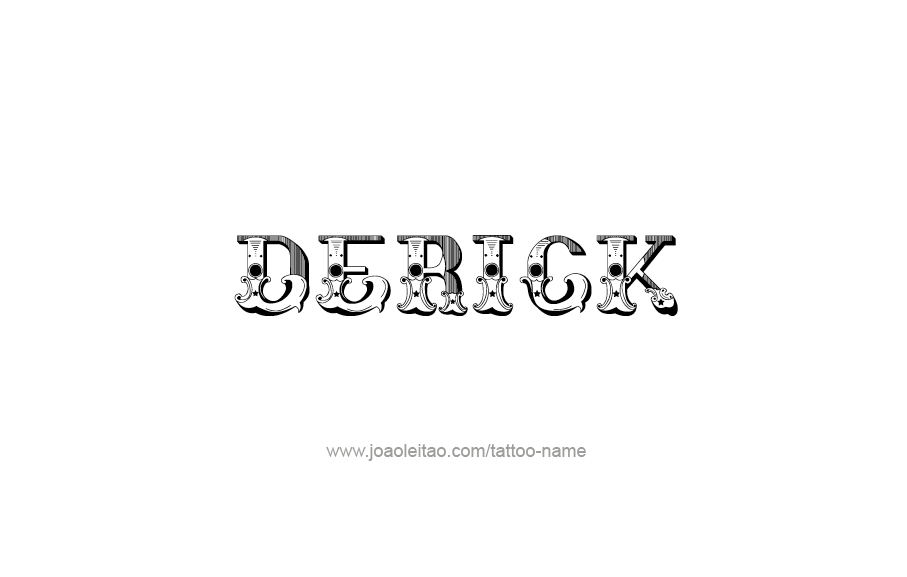 Tattoo Design  Name Derick   