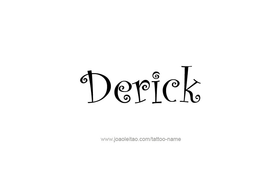 Tattoo Design  Name Derick   