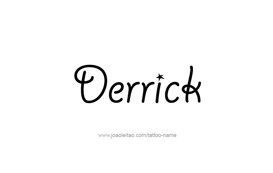 Tattoo Design  Name Derrick   