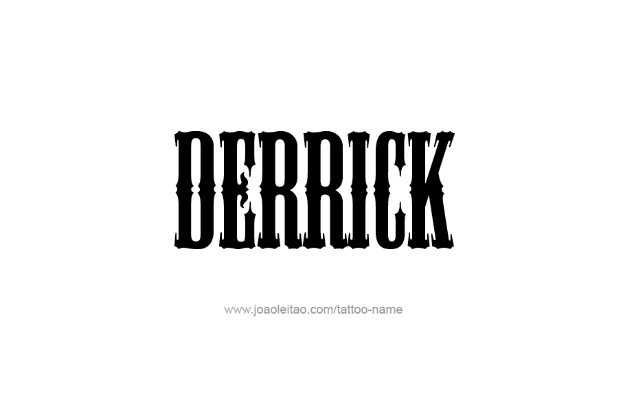 Tattoo Design  Name Derrick   