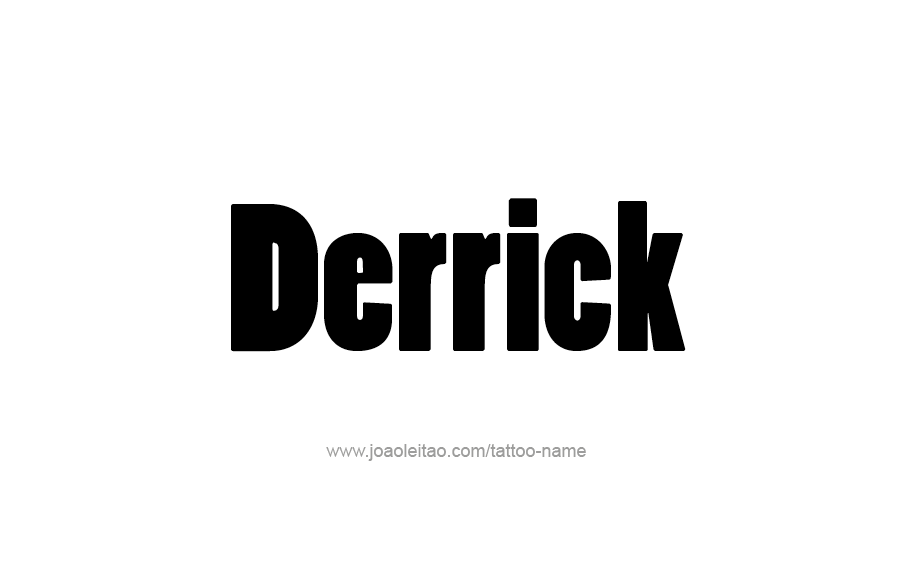 Tattoo Design  Name Derrick   