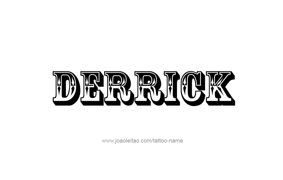 Tattoo Design  Name Derrick   