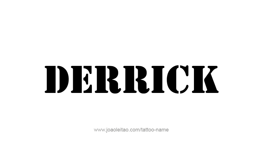 Tattoo Design  Name Derrick   