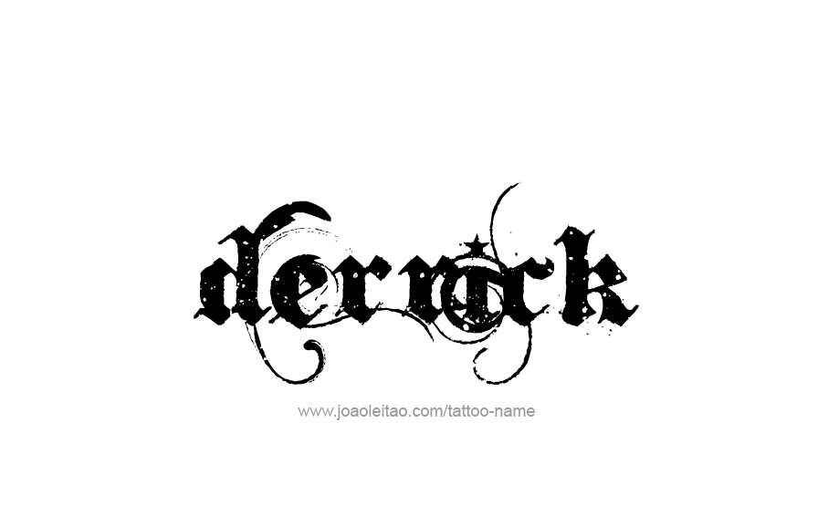 Tattoo Design  Name Derrick   