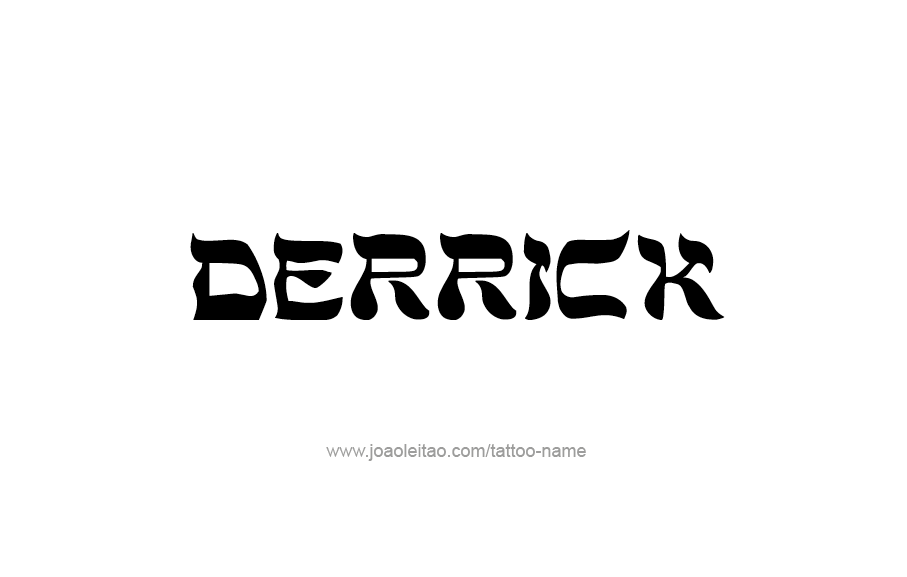 Tattoo Design  Name Derrick   