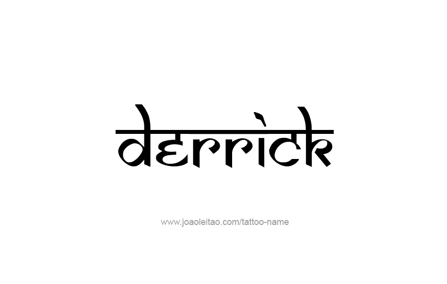 Tattoo Design  Name Derrick   