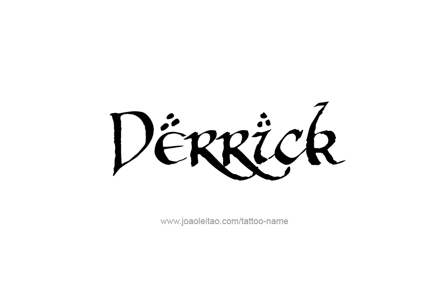 Tattoo Design  Name Derrick   