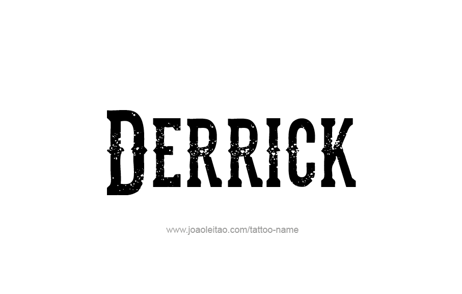 Tattoo Design  Name Derrick   
