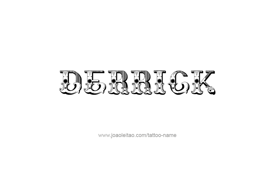 Tattoo Design  Name Derrick   