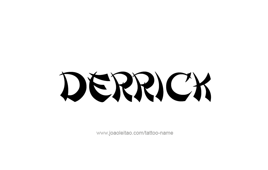 Tattoo Design  Name Derrick