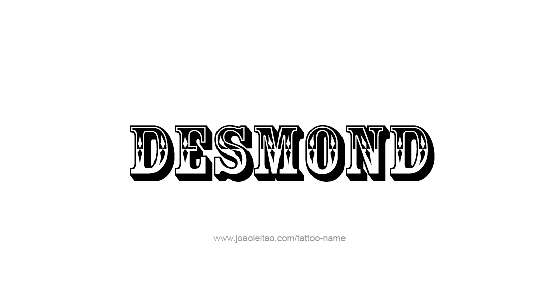 Tattoo Design  Name Desmond   