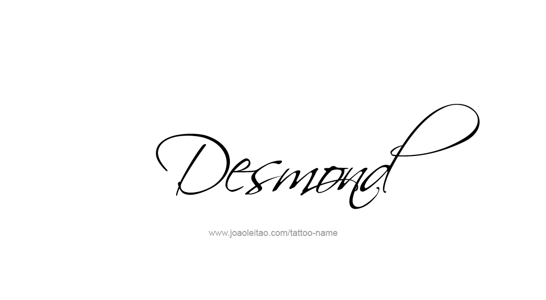 Tattoo Design  Name Desmond   