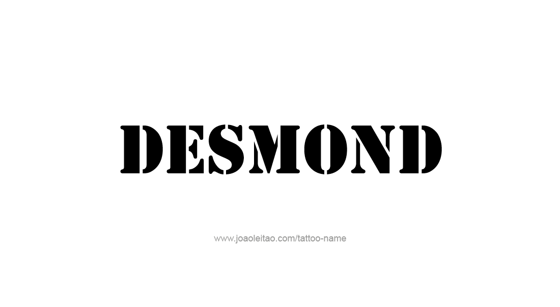 Tattoo Design  Name Desmond   