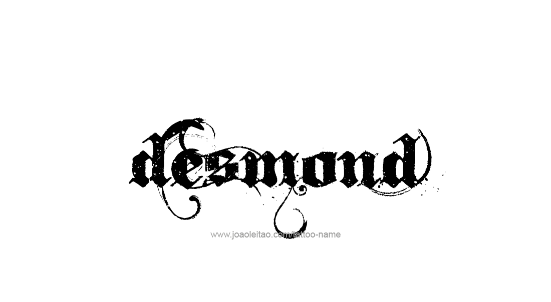 Tattoo Design  Name Desmond   