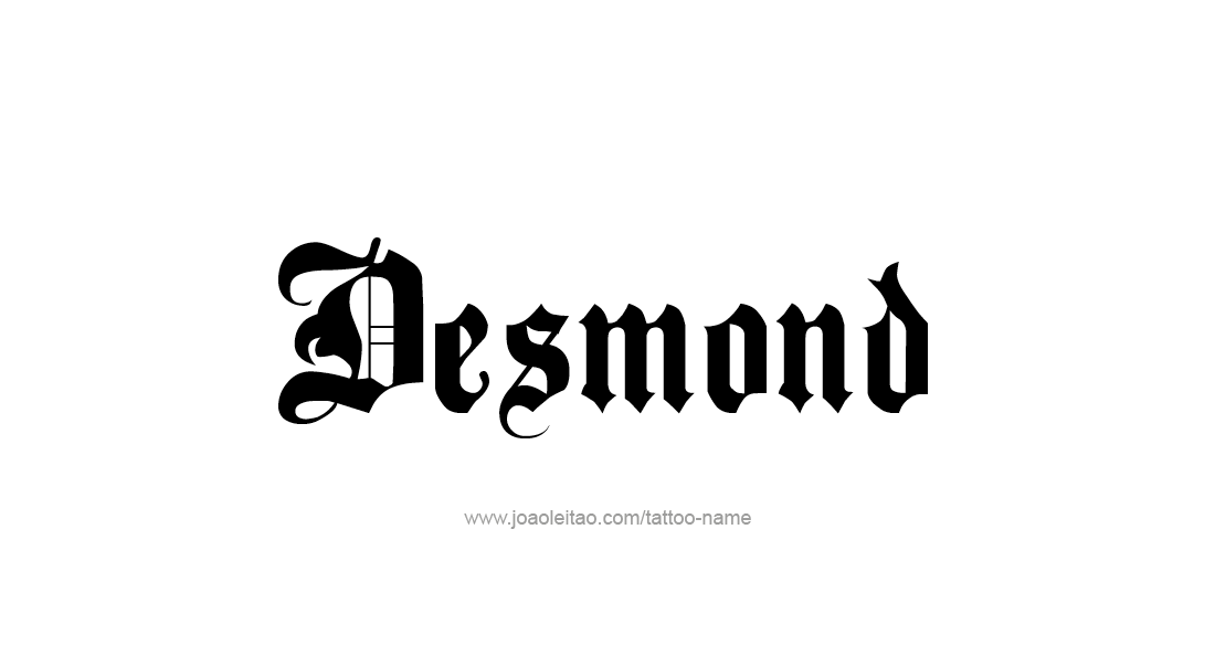 Tattoo Design  Name Desmond   