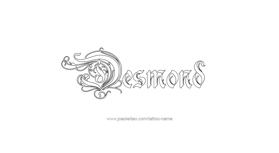 Tattoo Design  Name Desmond   