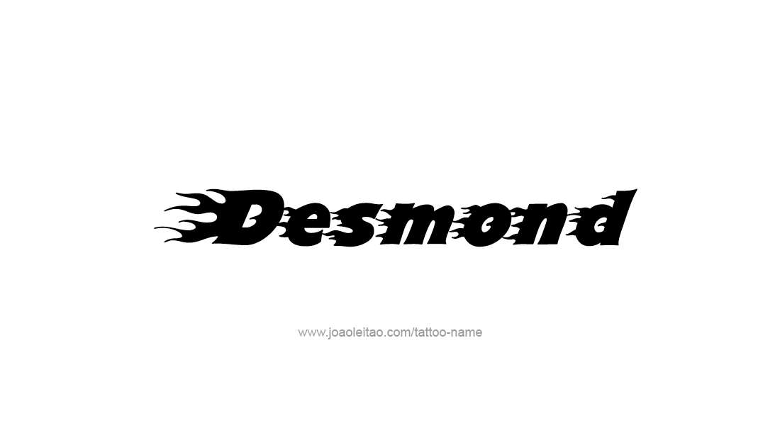 Tattoo Design  Name Desmond   