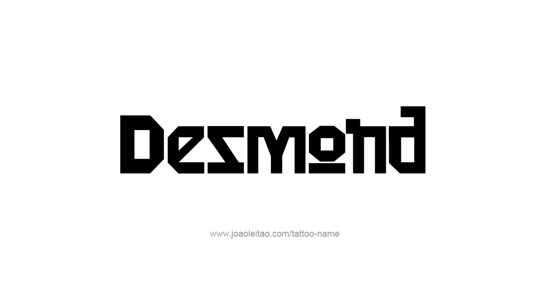 Tattoo Design  Name Desmond   